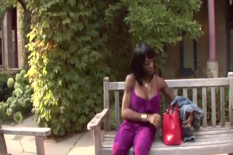 busty black tranny jerking off