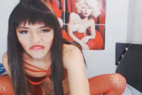 latin chick tranny gets Her pretty wazoo pounded