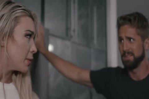 attractive blond shemale Aubrey Kate Gives Her man butthole nailing