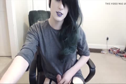 Goth Sissy Jerk Herself Off In Front Off Many ramrods
