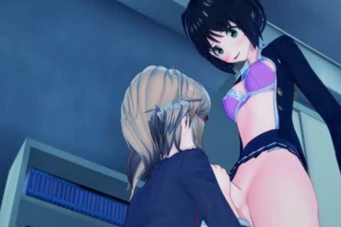 Futa Miku bonks Hibiki On A Table, Cums In Her bawdy cleft. Futa anime.