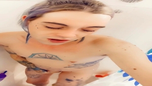 lusty girl nude Taking A Shower