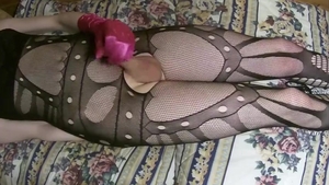 Skinny blonde Sissy Joys With Pink sextoy In Solo Action With ejaculation