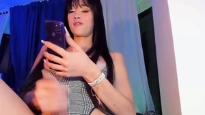 exciting Tattooed Trans beauty Enjoys Her Masturbation