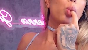 awesome blonde shemale In lingerie