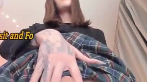 lusty teen Russian Trans beauty Masturbates On cam