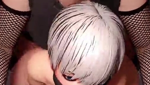 3D Femboy trained By Futanari large dick