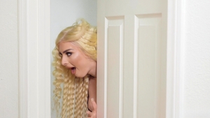 Trans Harder: Blonde Beauty Swallows She-Cock
